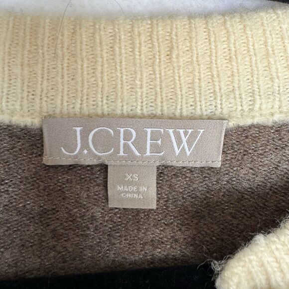 J. Crew Fair Isle Merino Wool & Alpaca Button Front Cardigan Sweater XS - Picture 3 of 6